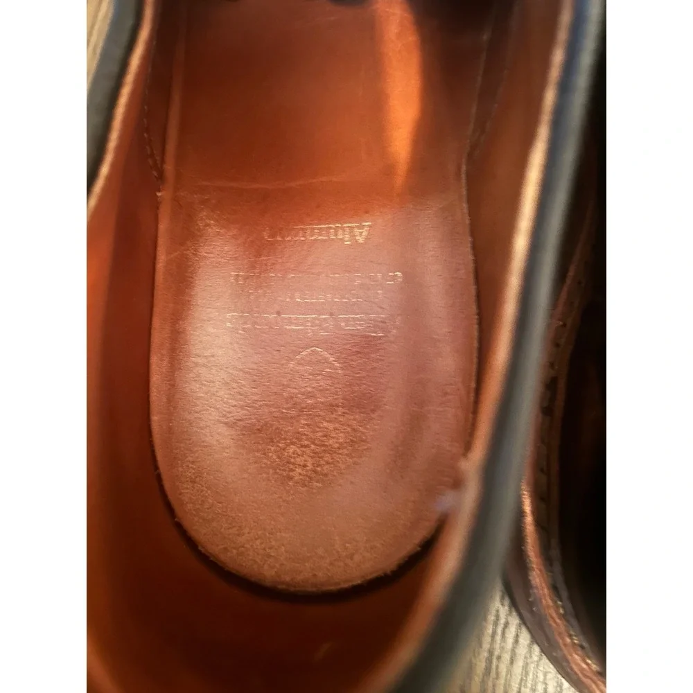 Allen Edmonds Alumnus Men's Black‎ Leather Wingtip Oxford Dress shoes Size 10.5D